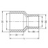 Муфта переходная для раструбной сварки PP-H,IPS, PN10 d40x25