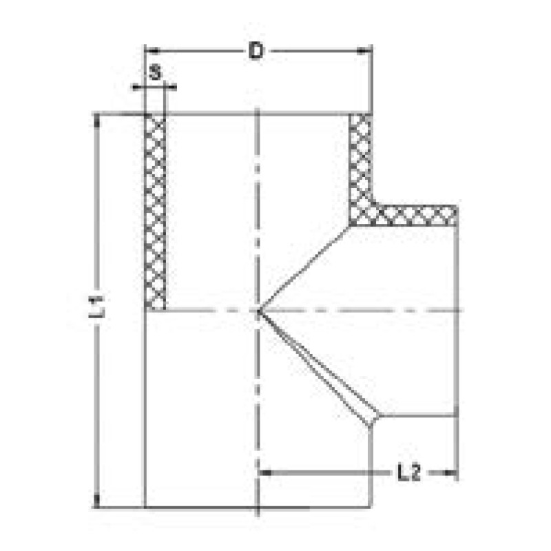 Тройник 90° для стыковой сварки PP-H,IPS, PN10 d32