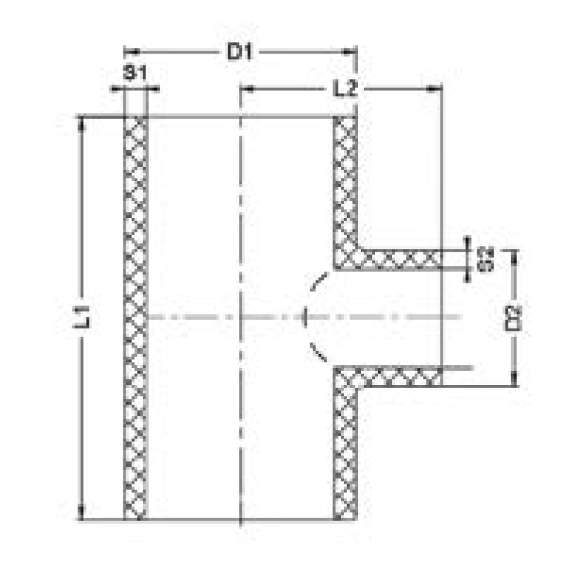 Тройник переходной 90° для стыковой сварки PP-H,IPS, PN10 d110х75
