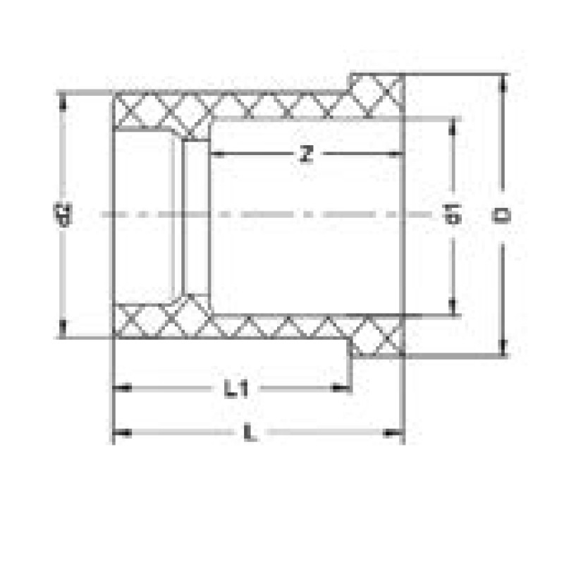 Кольцо переходное ХПВХ клеевое (Model B), IPS, PN16  63x25