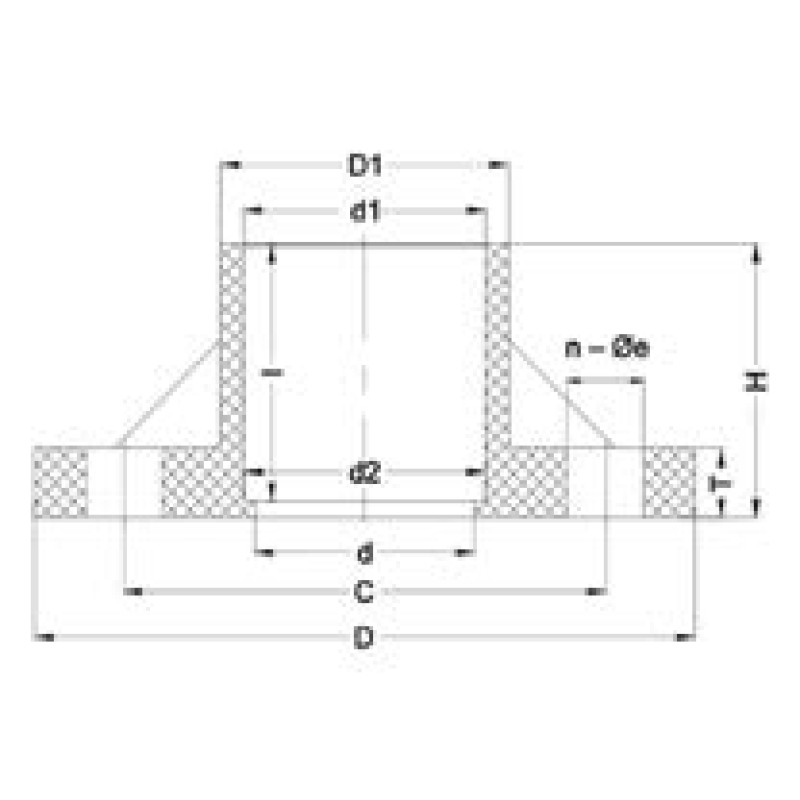 Фланцевое соединение ХПВХ жесткое (Model A), IPS PN16 d110