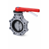 Затвор дисковый ХПВХ с рукояткой промышленного применения d160 (DN150) FKM IPS