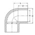 Отвод клеевой 90°  ХПВХ (Model B) IPS d280 PN10