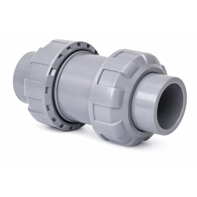 Шаровой обратный клапан ХПВХ с муфтовыми окончаниям, EPDM  d40 (DN32) IPS