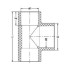 Тройник клеевой 90°  ХПВХ (Model B) IPS d450 PN10