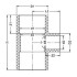 Тройник переходной клеевой 90° ХПВХ (Model B),IPS, PN16 d140x90
