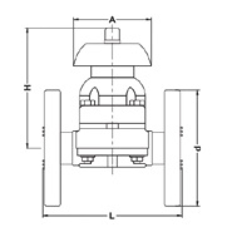 Мембранный клапан IDK ПВХ с фланцевыми окончаниями, EPDM, d25 (DN20) IPS